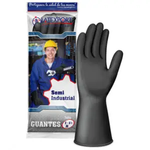 Guante Latex Semi Industrial Negro C20 T90 Latexport