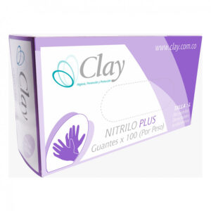 Guante Nitrilo Plus 5.6gr 100und Clay